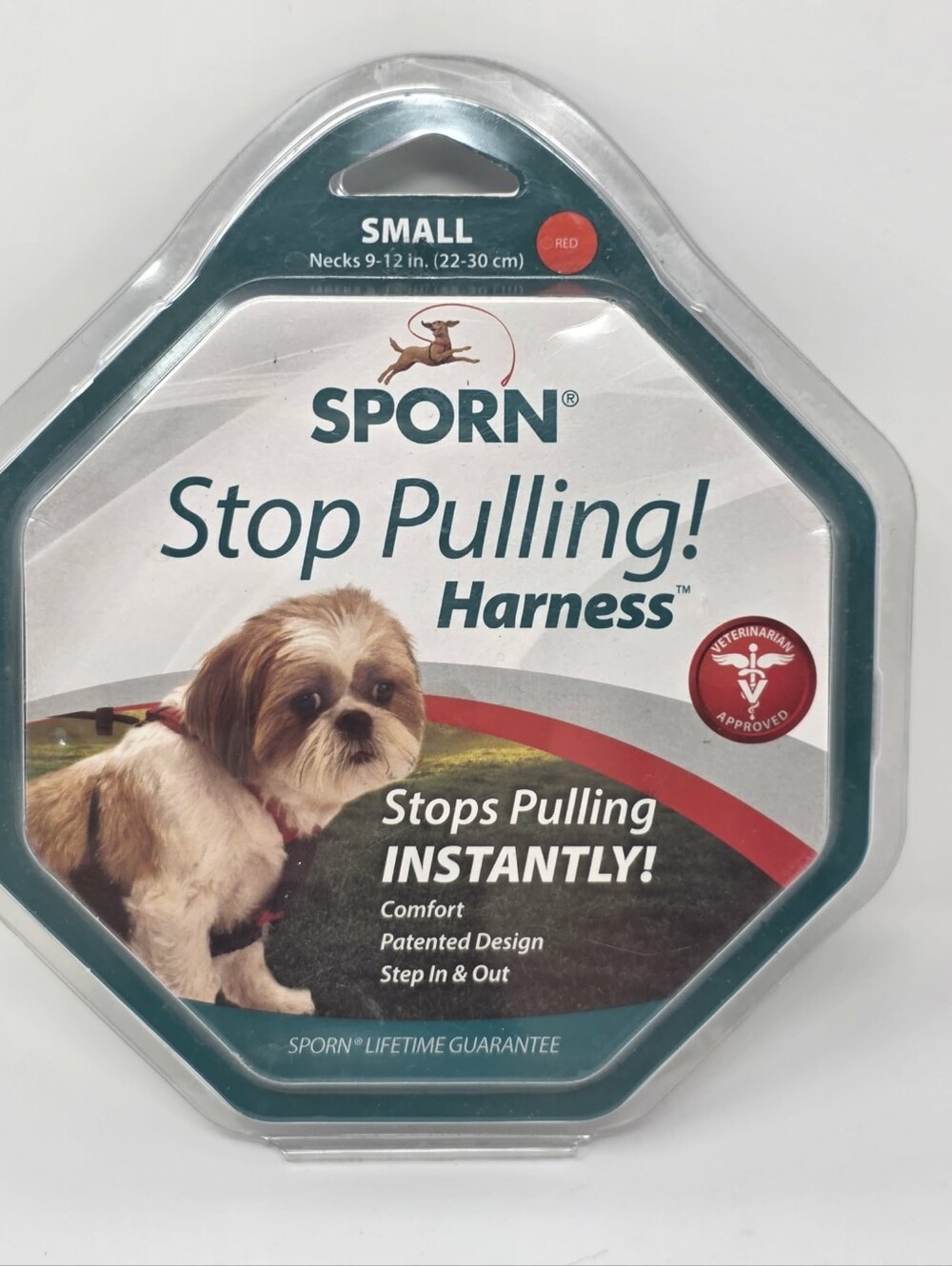 Sporn Stop Pulling Dog Harness Small Red 9-12" Neck New In Package